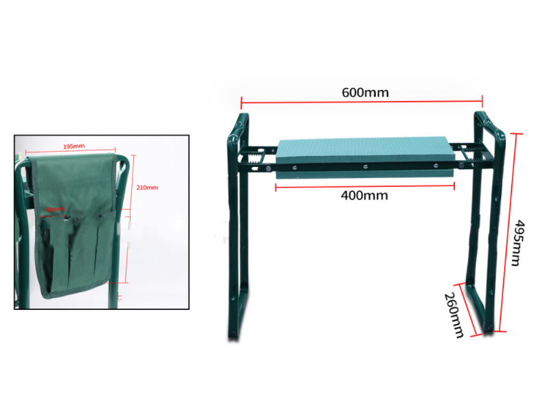 Siopsrl| Garden Stool with Bag – Collapsible Seat and Workspace for Gardening