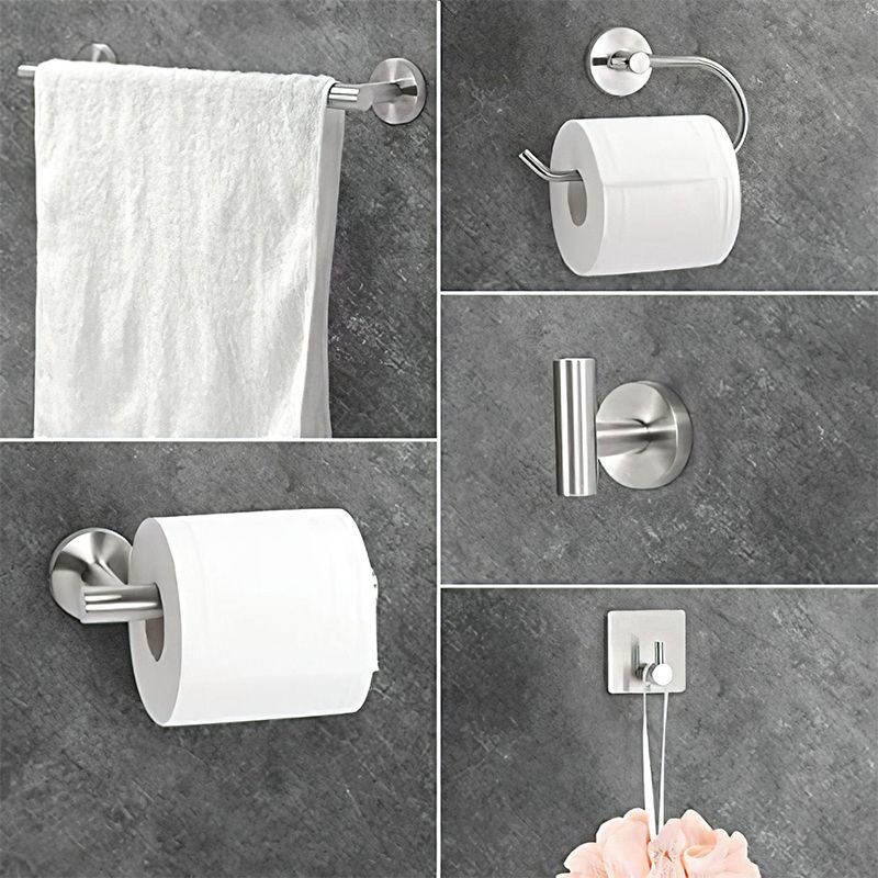Siopsrl| Metal Simple Bathroom Accessories as a Single Piece or in a Set in Silver