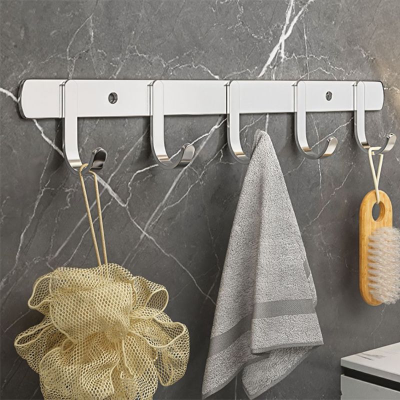 Siopsrl| Contemporary Chrome Bathroom Hardware Set Polished Chrome Bathroom Set Made of Stainless Steel