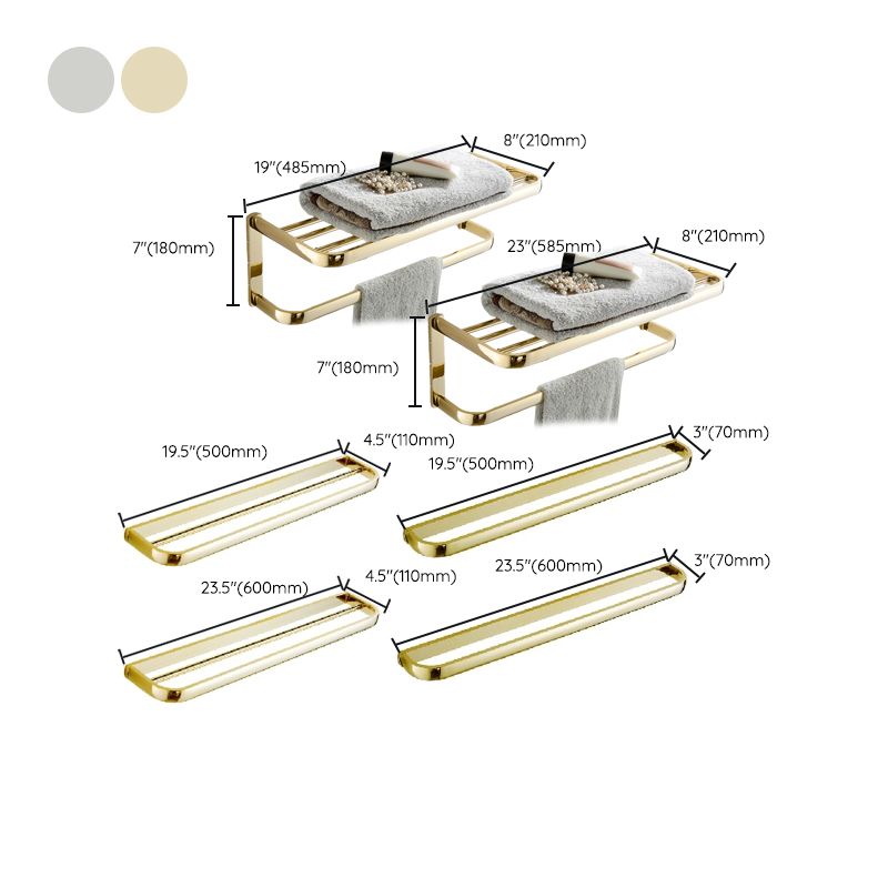 Siopsrl| Chrome/Gold Bathroom Accessories Set Modern Metal Bathroom Hardware Set