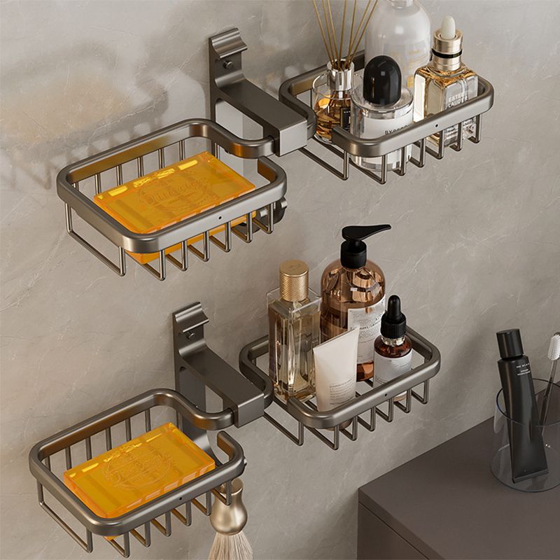 Siopsrl| Modern Bathroom Accessory Set Shelf Black/Silver/Grey Bathroom Accessories Set