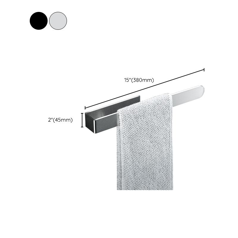 Siopsrl| Modern Towel Ring Bathroom Hardware Set Stainless Steel/Black Bath Hardware Set