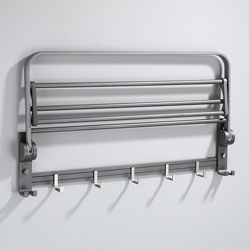 Siopsrl| Contemporary Gray Bathroom Hardware Set Bathroom Shelf/Towel Bar Including Bathroom Set