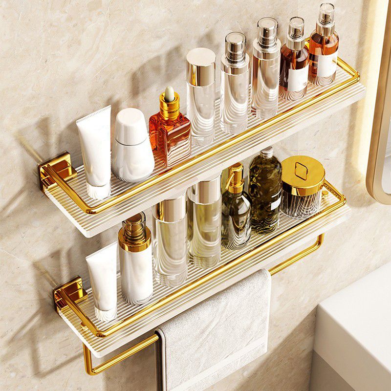 Siopsrl| Modern Silver/Gold Bathroom Hardware Set Bathroom Shelf Bathroom Set