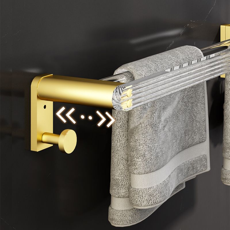 Siopsrl| 6-piece bathroom accessory set made of gold-colored metal bathroom hardware set