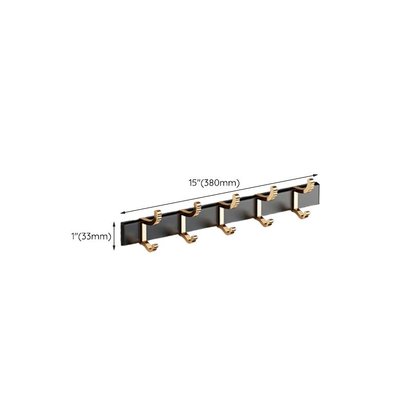 Siopsrl| Modernism Bathroom Accessories Hardware Set Black & Gold Bathroom Shelf/Towel Bar