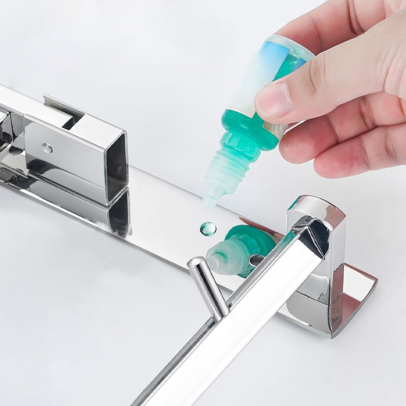 Siopsrl| Modern Bathroom Hardware Set Silver Bathroom Accessories Hardware Set