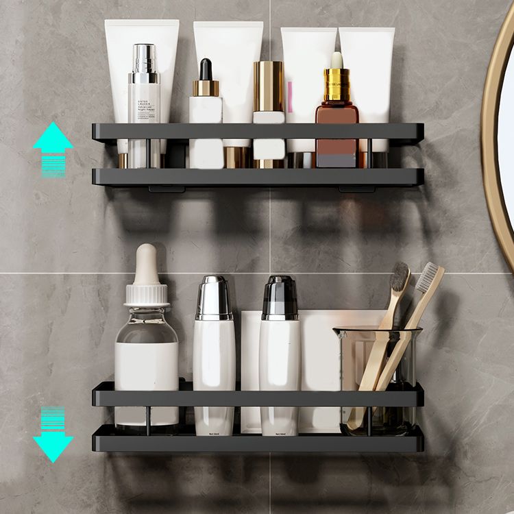Siopsrl| 2-piece bathroom shelf made of matte black metal bathroom hardware set
