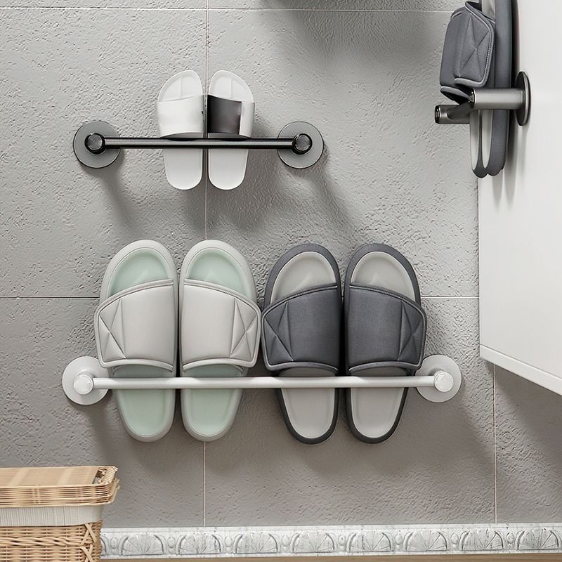 Siopsrl| 2-piece modern bathroom accessories set metal slipper rack/towel bar