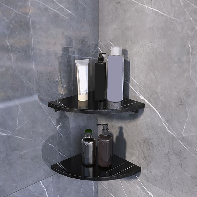Siopsrl| 3-piece modern bathroom accessory set marble and metal bathroom shelf