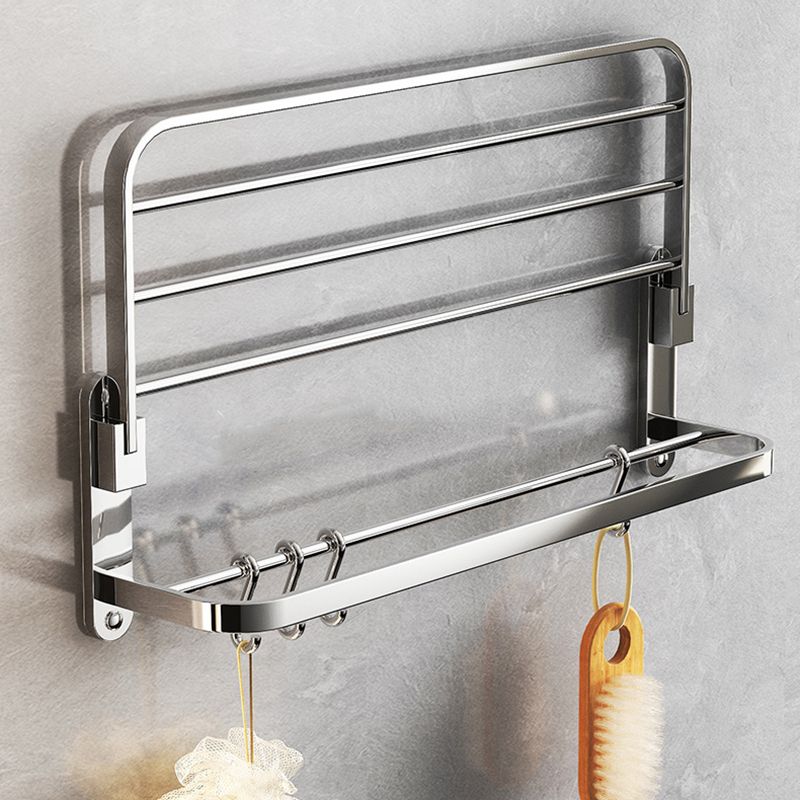 Siopsrl| Chrome Modern Bathroom Hardware Set Stainless Steel Towel Hook/Towel Rail & Bathroom Shelf