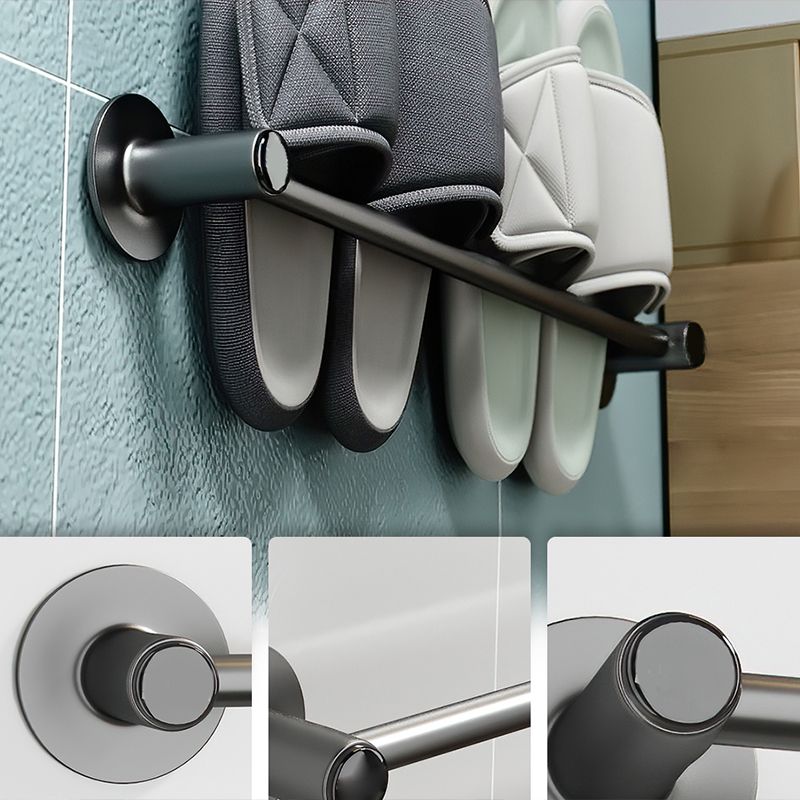 Siopsrl| 2-piece modern bathroom accessories set metal slipper rack/towel bar