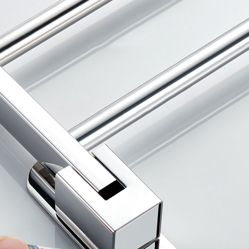 Siopsrl| Chrome Modern Bathroom Hardware Set Stainless Steel Towel Hook/Towel Rail & Bathroom Shelf