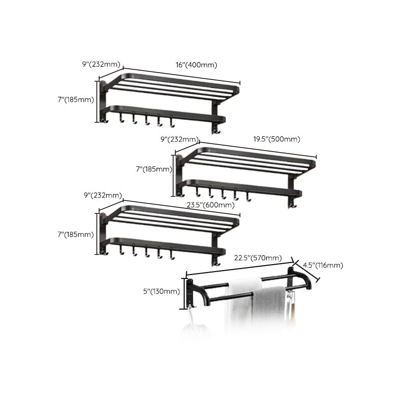 Siopsrl| Matt black bathroom accessory set Modern bathroom accessory hardware set