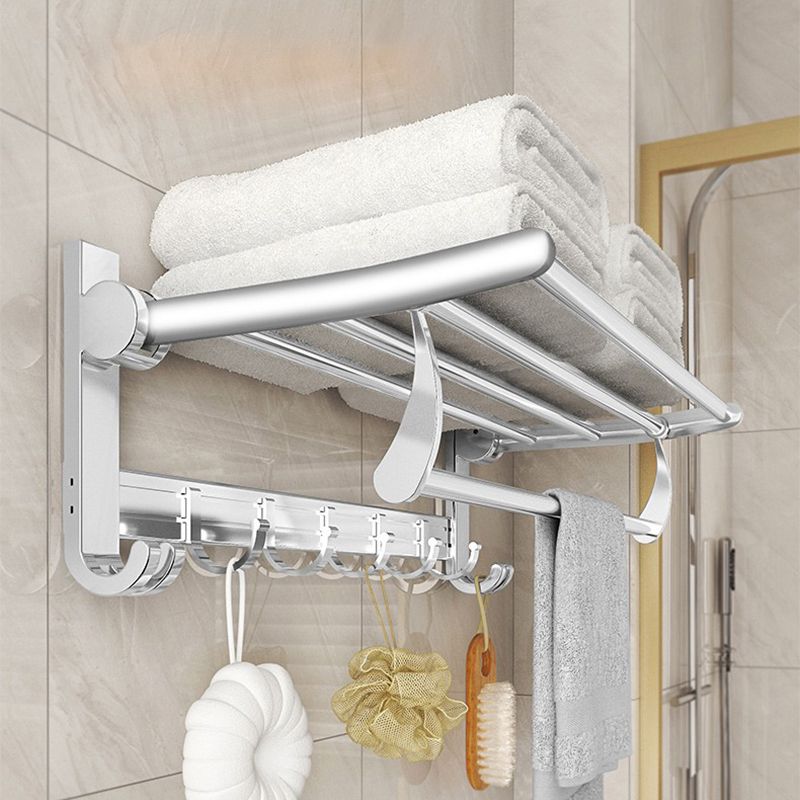 Siopsrl| Chrome/Black Classic Bathroom Accessory Set Modern Bath Shelf/Towel Bar & Paper Holder