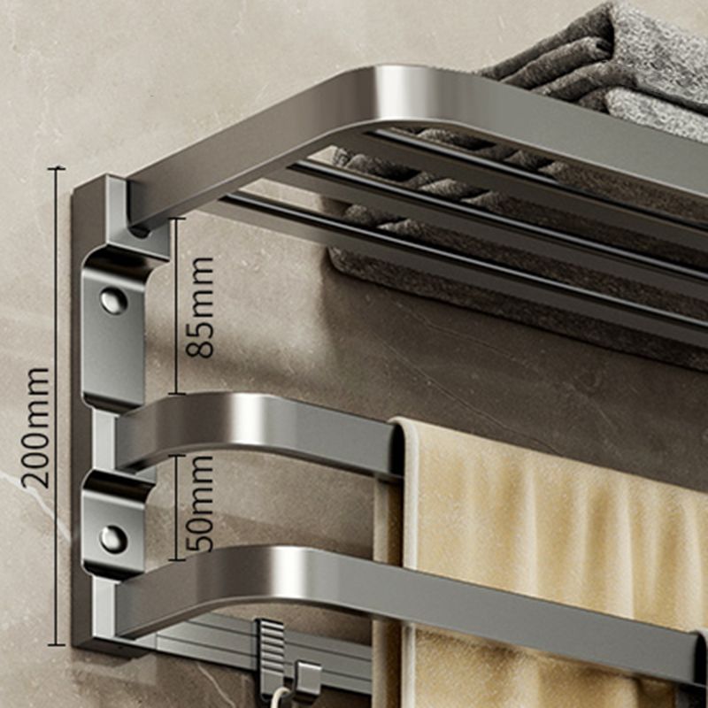 Siopsrl| Modern Bathroom Accessories Set Gray Towel Bar Bathroom Shelf Bathroom Hardware