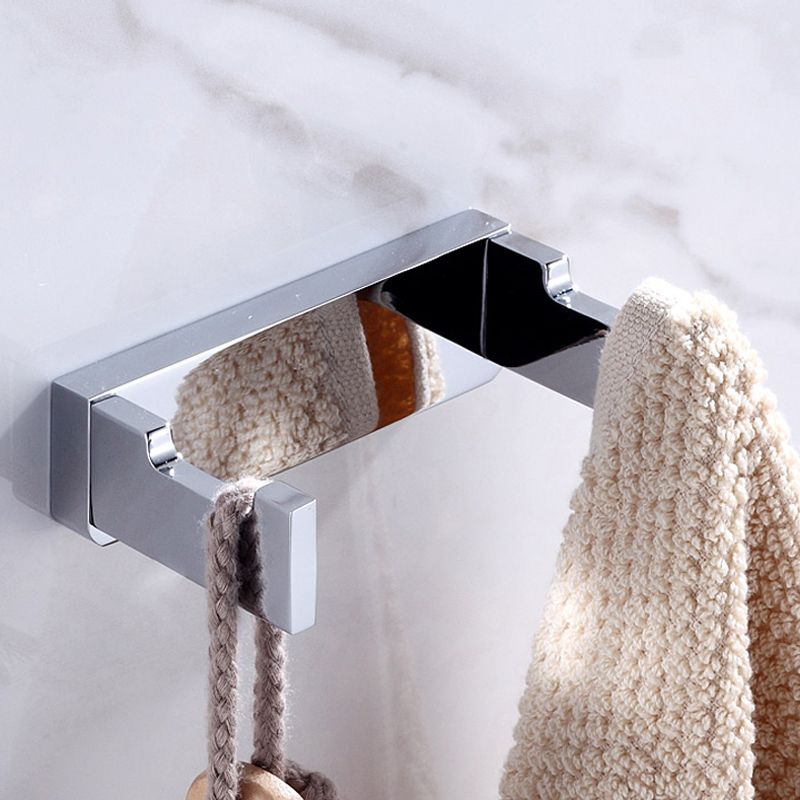 Siopsrl| Chrome brass modern bathroom accessory set with towel bar/ ring/ paper holder & bathrobe hook