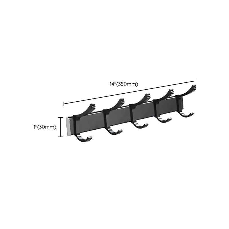 Siopsrl| Modern Classic Bathroom Hardware Set Matte Black Bathrobe/Towel Bar & Bathroom Shelf