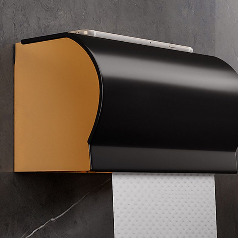 Siopsrl| Black and Brass Bathroom Hardware Set Modern Stainless Steel Bathroom Shelf/Towel Holder/Paper Holder