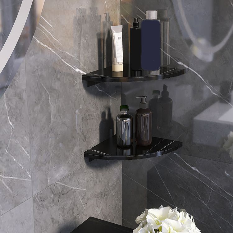 Siopsrl| 3-piece modern bathroom accessory set marble and metal bathroom shelf