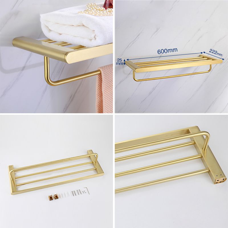Siopsrl| Modern Bathroom Hardware Set Gold Towel Bar Bath Hardware Set
