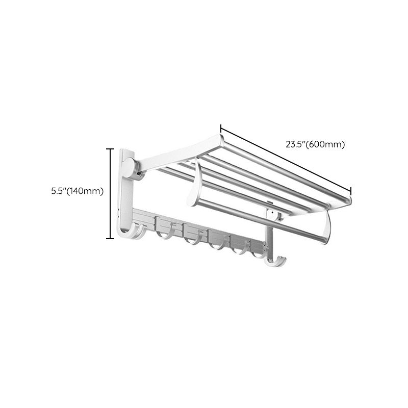 Siopsrl| Chrome/Black Classic Bathroom Accessory Set Modern Bath Shelf/Towel Bar & Paper Holder