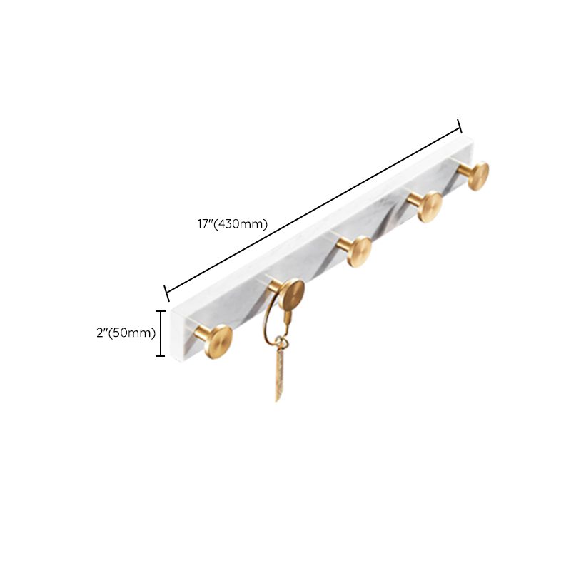 Siopsrl| Brushed Brass Bathroom Accessory Set Metal & Marble Bathroom Hardware Set with Bathtub Shelf