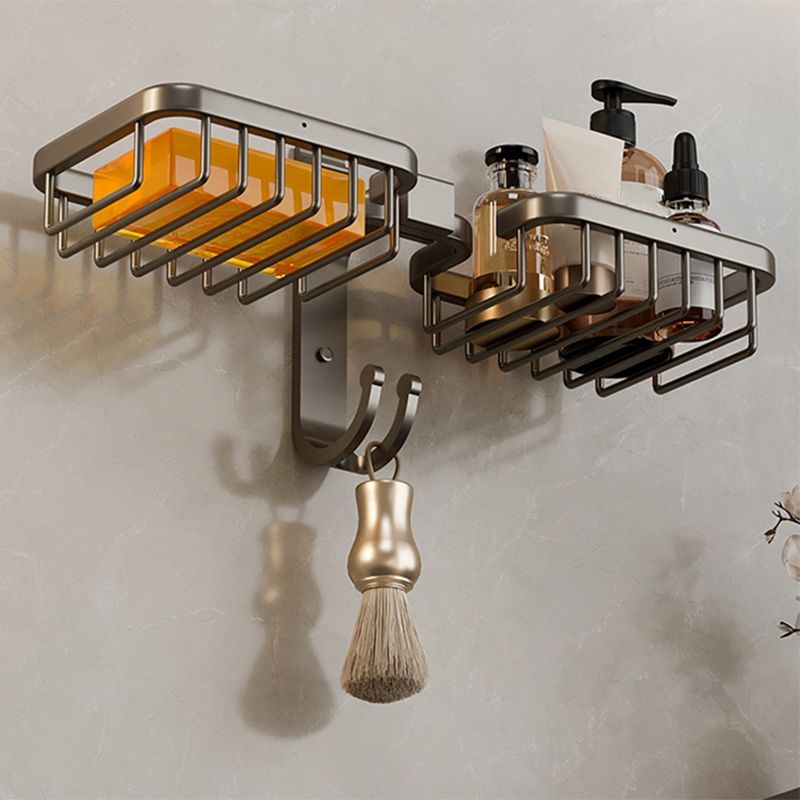 Siopsrl| Modern Bathroom Accessory Set Shelf Black/Silver/Grey Bathroom Accessories Set