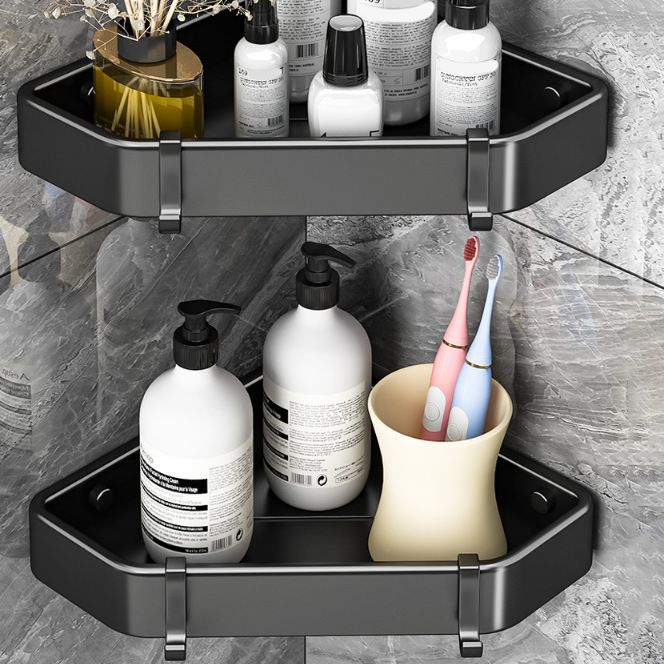 Siopsrl| Modern Black-White Metal Bath Hardware Set Bath Shelf Bathroom Hardware Set