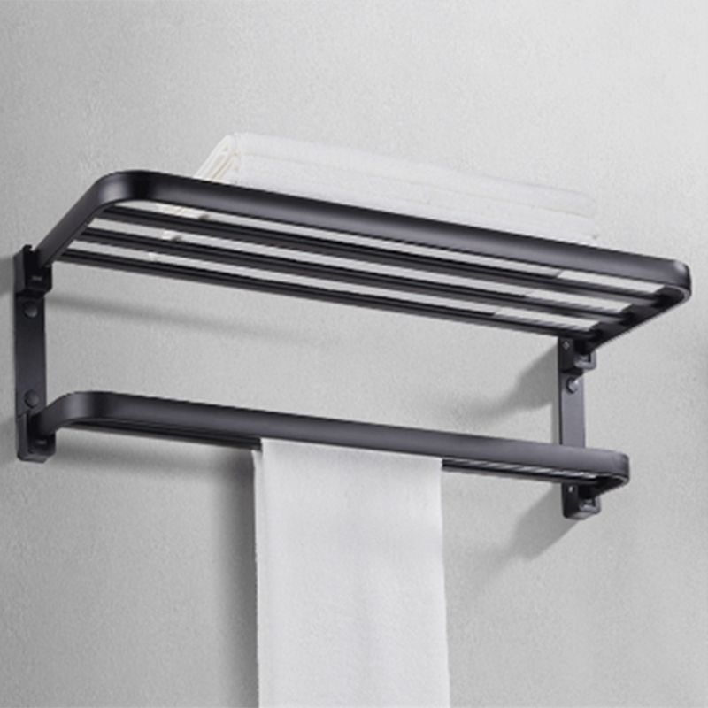 Siopsrl| Modern Bathroom Accessory Set Matte Black/Grey Bathroom Shelf/Towel Holder & Paper Holder