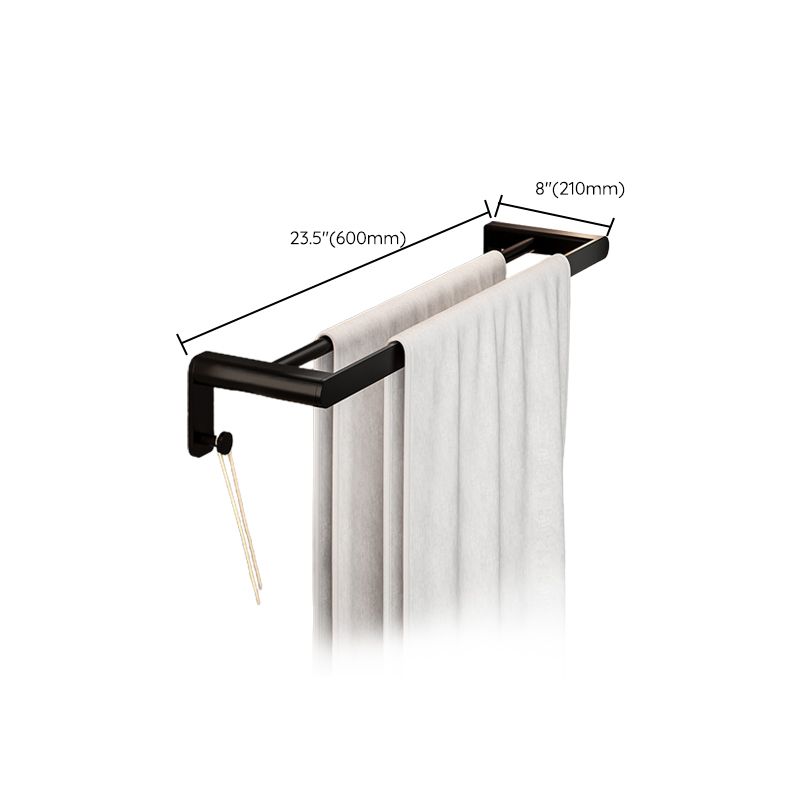 Siopsrl| Modern Bathroom Set with Bath Shelf/Towel Holder & Paper Holder Black Bathroom Hardware