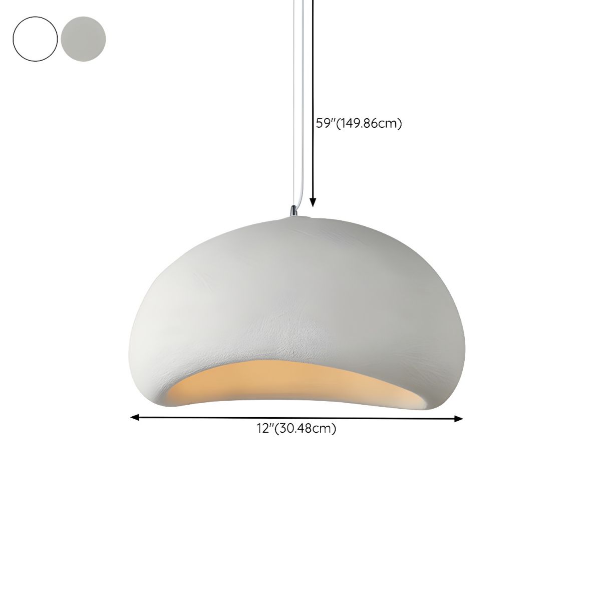 Siopsrl| LED Pendant Lamp - Nordic Wabi Sabi Design - Adjustable Lighting Fixture for Home Decor & Modern Interiors