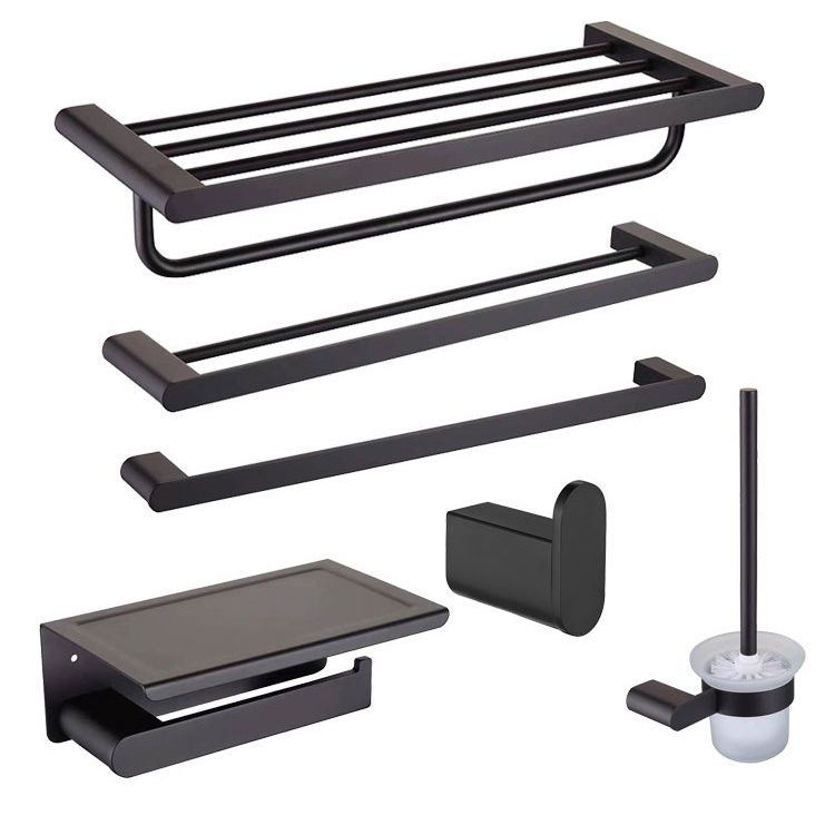 Siopsrl| 5-piece modern bathroom accessory set made of stainless steel with towel rail/robe hooks/toilet paper holder