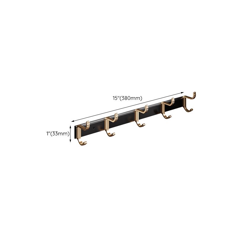 Siopsrl| Black and Brass Bathroom Hardware Set Modern Stainless Steel Bathroom Shelf/Towel Holder/Paper Holder