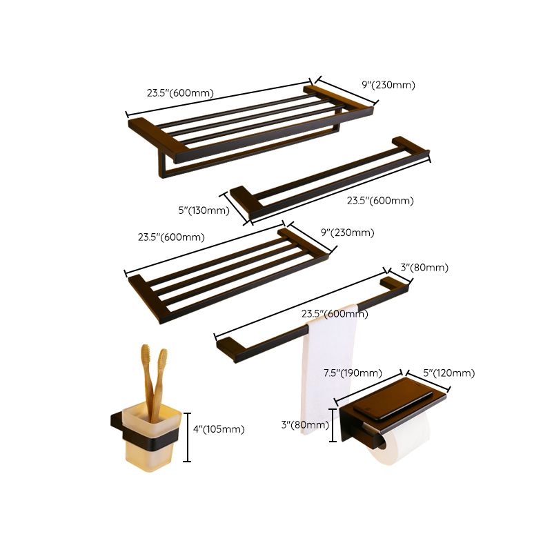 Siopsrl| Modern Bathroom Accessories Hardware Set Black Bathroom Accessories Hardware Set