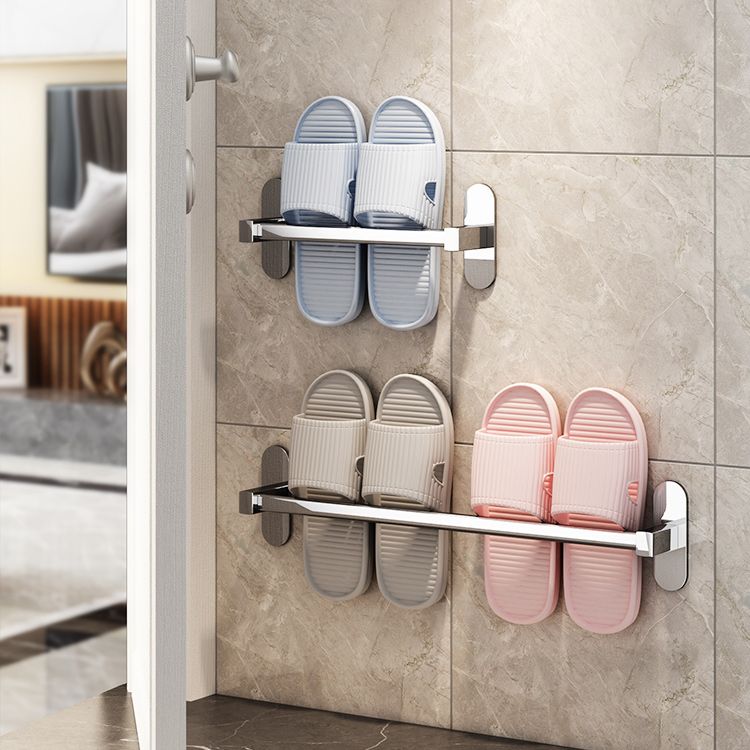 Siopsrl| 2-Piece Stainless Steel Slip Resistant Modern Chrome Bathroom Hardware Set