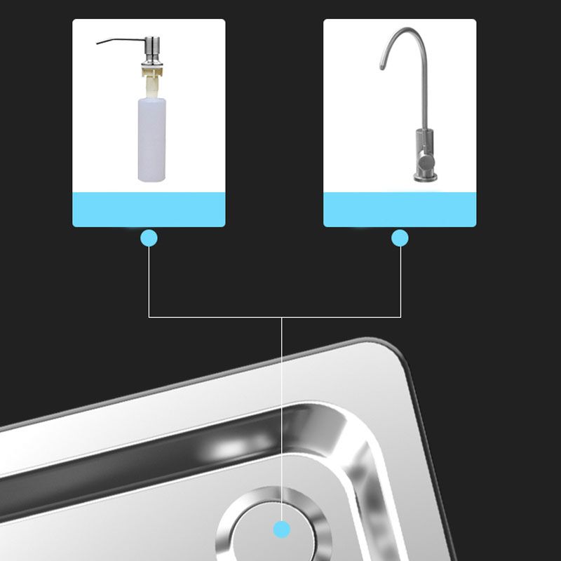 Siopsrl| Modern Workstation Sink Stainless Steel Drain Arrangement and Faucet Kitchen Sink