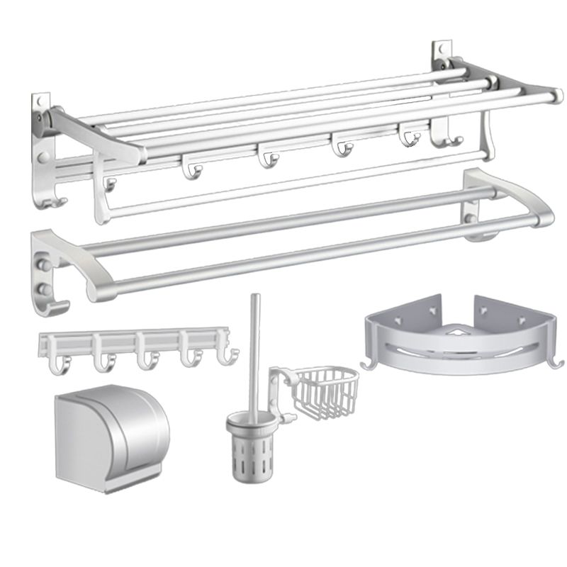 Siopsrl| Modern Bathroom Accessories Hardware Set Silver Bathroom Accessories Kit