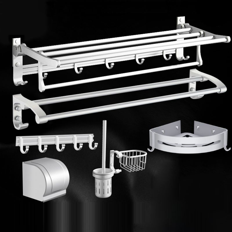 Siopsrl| Modern Bathroom Accessories Hardware Set Silver Bathroom Accessories Kit