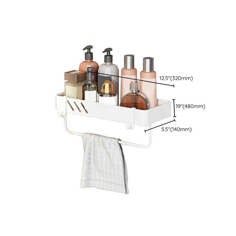 Siopsrl| Modern White Bathroom Hardware Set Towel Rack Bath Shelf Bathroom Hardware Set