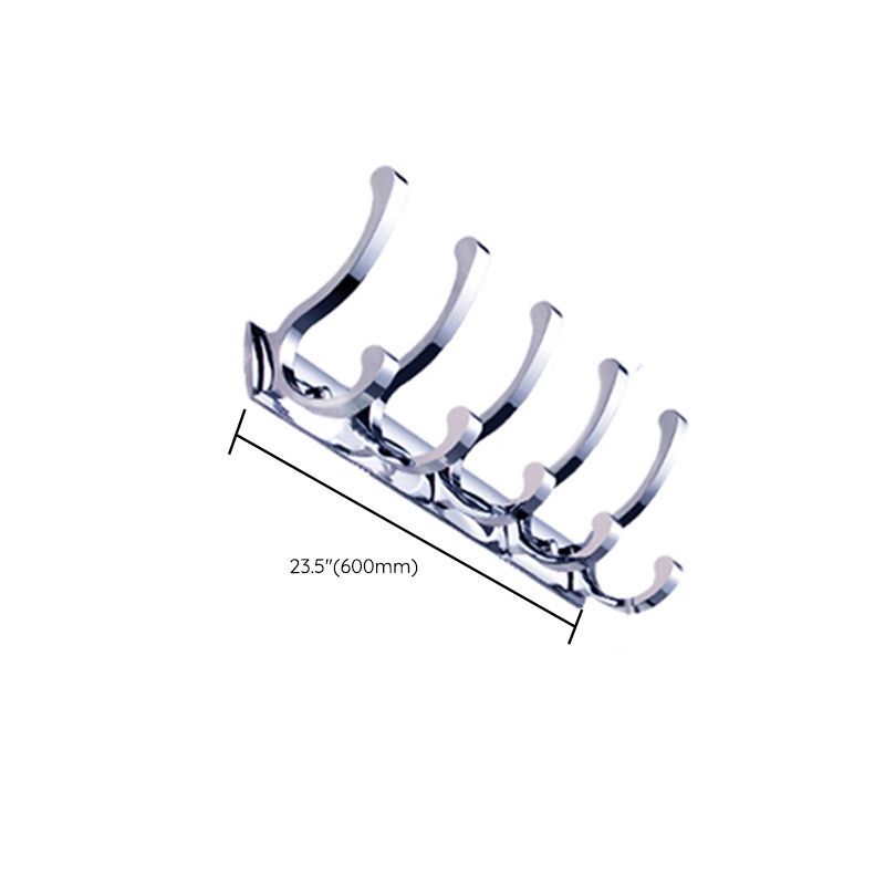 Siopsrl| Chrome brass modern bathroom accessory set with towel bar/ ring/ paper holder & bathrobe hook