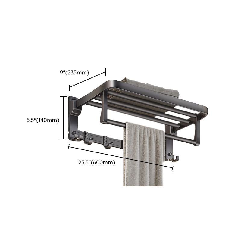 Siopsrl| Modern Bathroom Accessories Set Gray Towel Bar Bathroom Shelf Bathroom Hardware