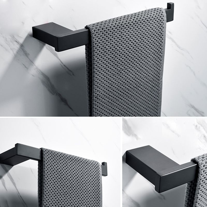 Siopsrl| 5-piece Modernism Bathroom Accessory Set in Matte Black Stainless Steel