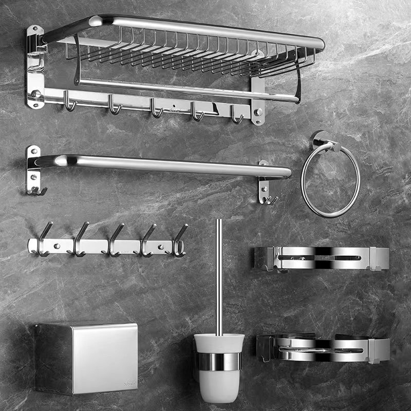 Siopsrl| Modern Bathroom Accessories Set Silver Bathroom Accessories Hardware Set