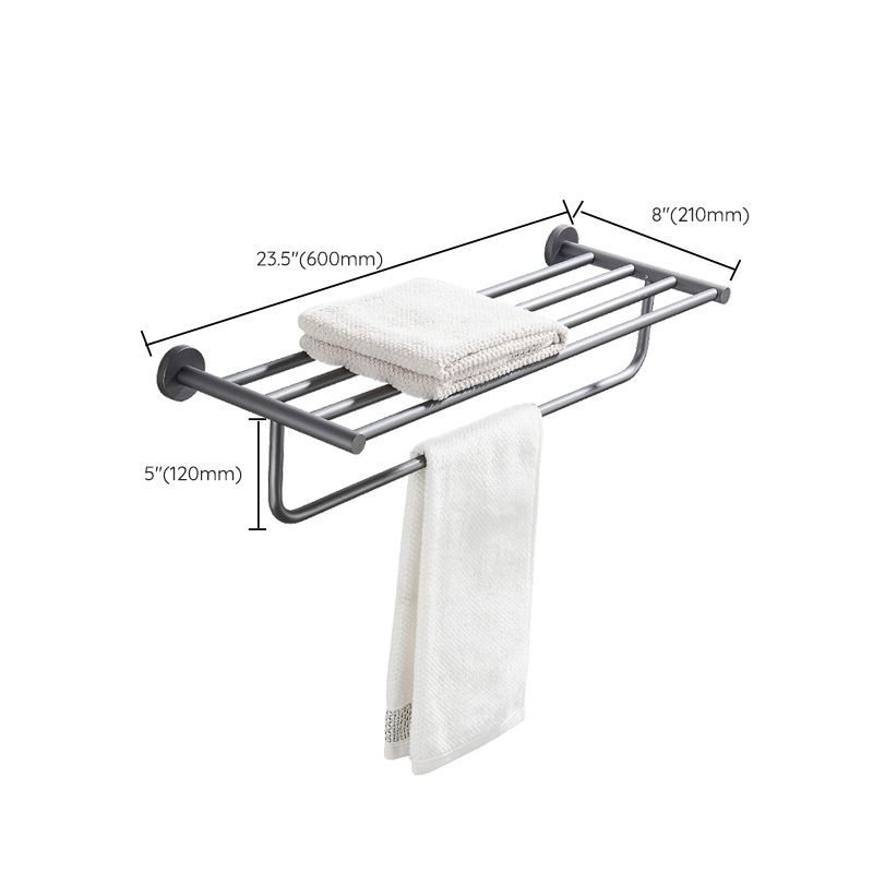 Siopsrl| Traditional Gray Brass Bathroom Hardware Set Towel Bar Bathroom Hardware Set