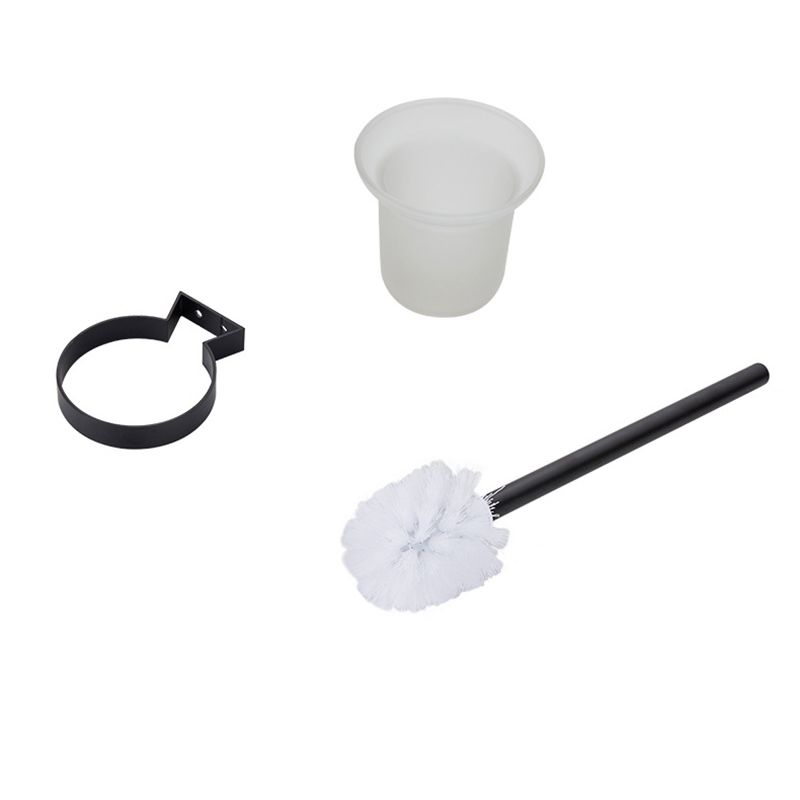 Siopsrl| Modern Bathroom Accessory Set Matte Black/Grey Bathroom Shelf/Towel Holder & Paper Holder