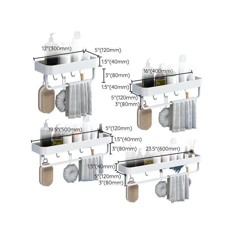 Siopsrl| White 2-piece Bathroom Hardware Modern Bathroom Accessories Set, Bathroom Shelf