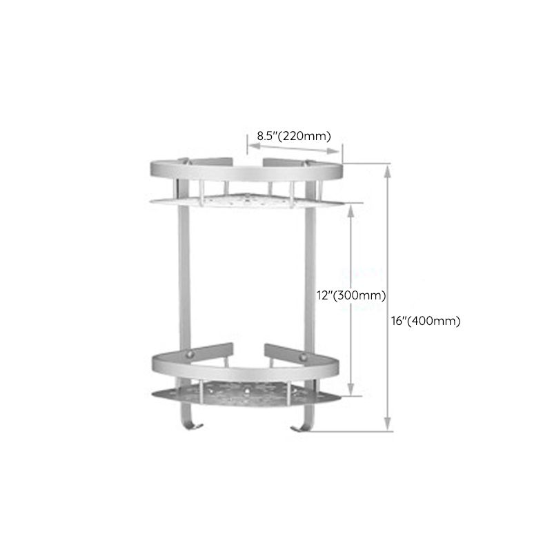 Siopsrl| Silver Contemporary Bathroom Hardware Set Stainless Steel Aluminum Bathroom Set