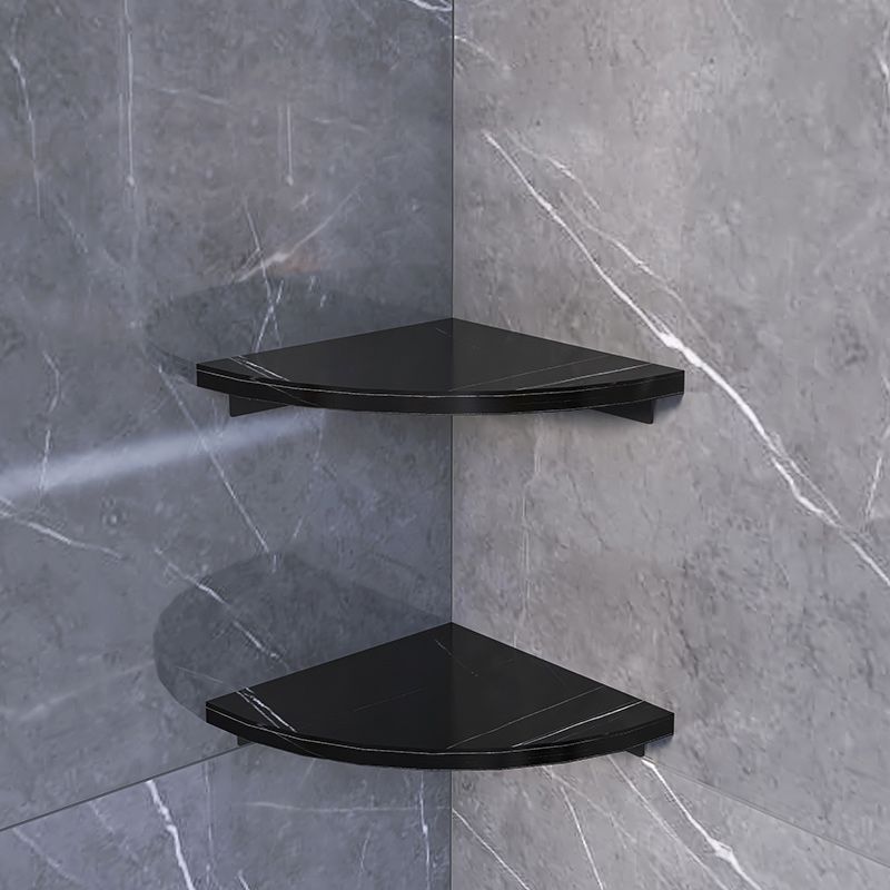 Siopsrl| 3-piece modern bathroom accessory set marble and metal bathroom shelf