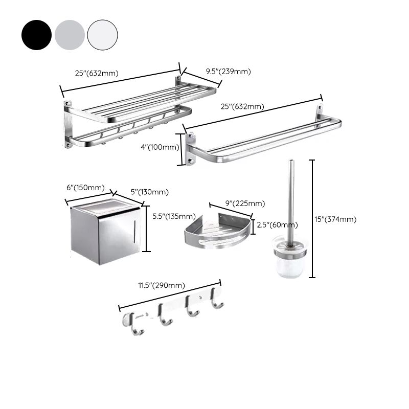 Siopsrl| Modern Bathroom Accessories Set Paper Holder Bathroom Shelf Bath Hardware Set